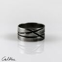 Skosy - metalowa obrączka (rozm. 15) (1504 01) unikat