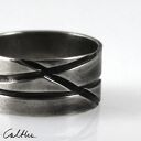 Skosy - metalowa obrączka (rozm. 15) (1504 -01) unikat