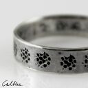 Ślady - srebrna obrączka rozm. 16 (1707 -02) unikat