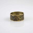 Piasek - mosiężna obrączka rozmiar 23 (2410 03) ooak