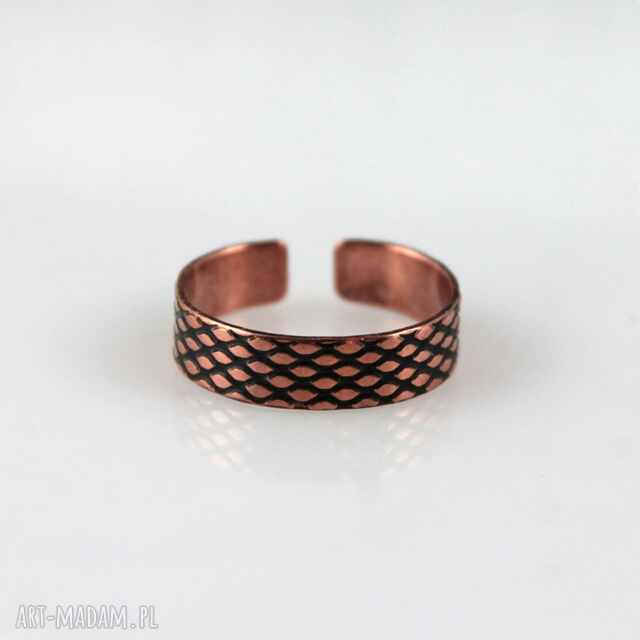 Rybia łuska - miedziana obrączka - rozm. M (1900 -41) outlet