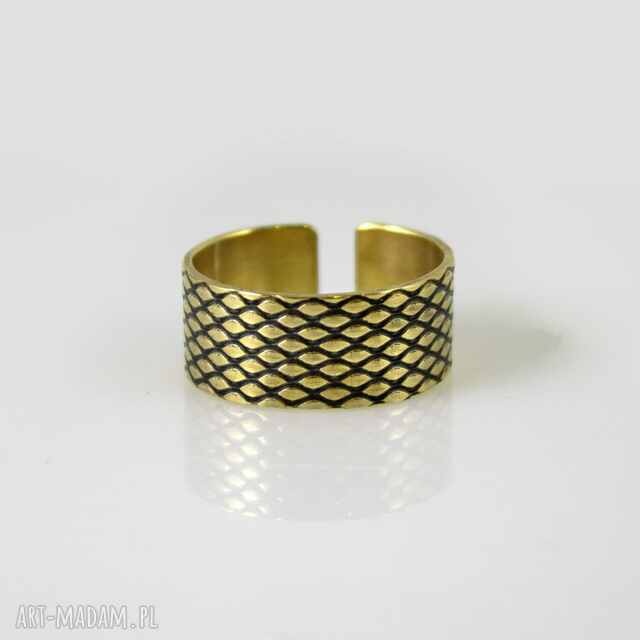 rybia łuska - mosiężna obrączka - różne rozmiary (1300 -05) III