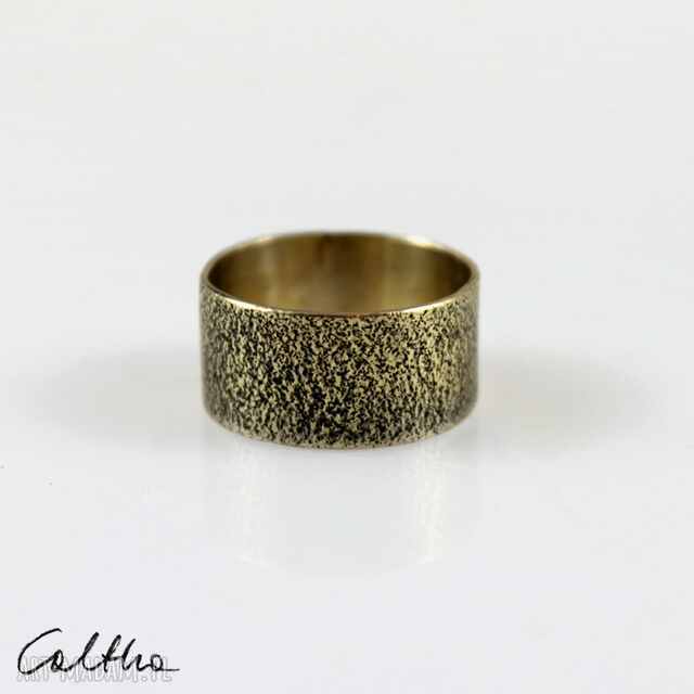 Piasek - mosiężna obrączka rozmiar 25 (2112 -05) unikat