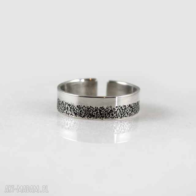 Niebo i ziemia - srebrna obrączka S - ostatnia sztuka (2101 -02) unikat