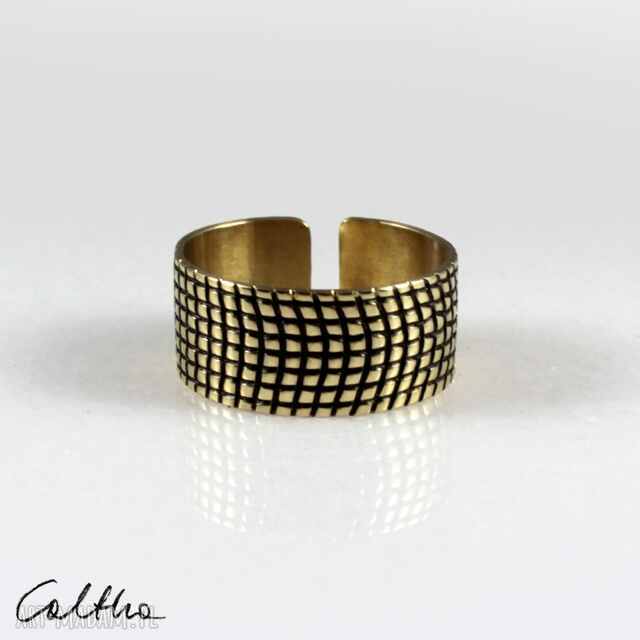 Kratka - mosiężna obrączka - różne rozmiary (2201 -07) III