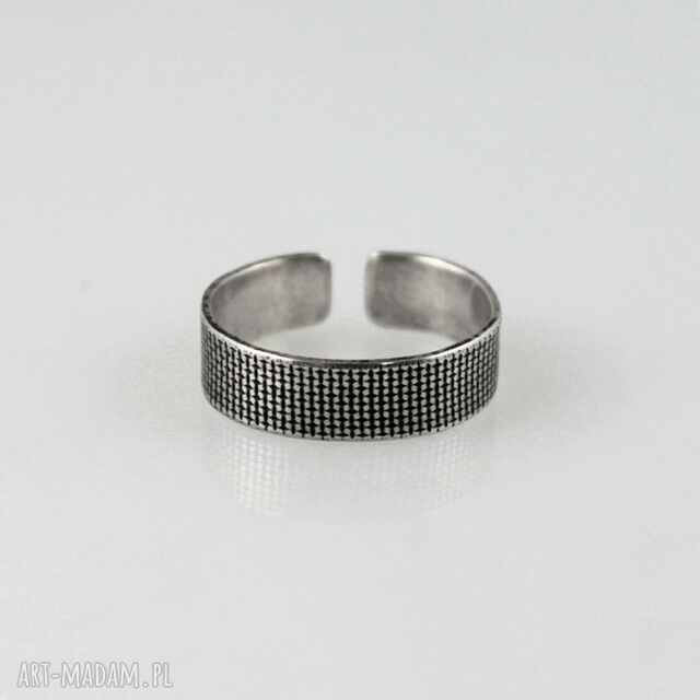 Płótno - srebrna obrączka - rozm. M, XL (1900 -46) outlet