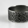 szare obrączki metalowy pierścionek piasek - (rozm. 18) (150426 -02) męska