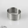 szare pierścionek satyna - srebrna - różne rozmiary (1800 regulowana obrączka