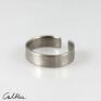 Caltha prosty satyna - obrączka (1900 37) srebrny pierścionek