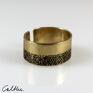 Caltha mosiężny pierścionek niebo i ziemia - obrączka (2101 w kolorze złota
