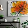 Vaku dsgn obraz na płótnie - kwiat pomarańczowy abstrakcja dekoracja
