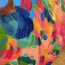 Annsayuri ART obraz abstrakcyjny kolorowy ręcznie malowany - colour abstrakcja do biura