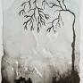 akwarela drzewo formatu 12,5/18 cm papier