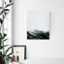 abstrakcja do salonu niebieskie góry, minimalizm styl obrazy