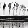ART Krystyna Siwek do czarno biała grafika 21x30 malowana ręcznie na papierze 3593279 do salonu obrazy abstrakcyjne