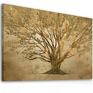 beżowe abstrakcja drzewo obraz do salonu drukowany na płótnie z drzewem