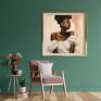 Obraz portet kobiety - minimalistyczny portret czarnoskórej - wydruk afrykańska