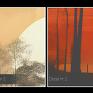 na płótnie - afryka sawanna zachód słońca - 120x80 cm obraz w stylu kolonialnym afrykański krajobraz