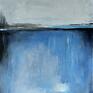 Paulina Lebida płótno niebieski sen akrylowy formatu 50/70 cm nowoczesny obraz
