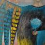 anioł kuglarz, oryginalny obraz ręcznie malowany dekoracja