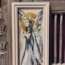 anioł szare tryptyk "anioły" to autorska praca wykonana temperą na płycie prezent
