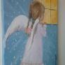 Aniołek, zamówienie specjalne - obraz olejny anioł chrzest