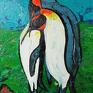 antarktyda - miłość obraz ręcznie malowany na płótnie, icebreakers 3 - zwierzęta