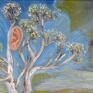 Elisabeth białe drzewa pejzaż z uchem natura słuchająca ela goszczycka