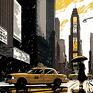 auto żółte obraz canvas ścienny 7 taxi new york 120x80 ulice