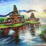 Szanowni Państwo Obraz akrylowy ręcznie malowany na płótnie naciągniętym na drewniany blejtram. 50/40/2. Bali