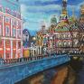 Sankt Petersburg - krajobraz cerkiew rosja