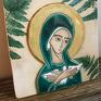 chrzest ikona ceramiczna z wizerunkiem matki bożej - boża