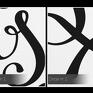 minimalizm napis na płótnie - think be positive - 50x70 typografia kaligrafia
