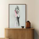 Neon Pink - kobieca inkografia z różowym akcentem 60x90 cm
