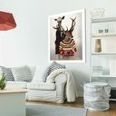 Obraz DEER LOVE 80x100 cm - jelenie, które ocieplą Twoje wnętrze 