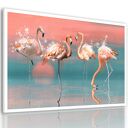 Obraz Flamingi na płótnie 120x80 cm 02603