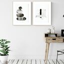Zestaw 2 grafik A4 - abstrakcja w eleganckim minimalizmie