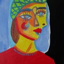 obraz dama w berecie portret