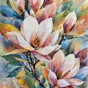 Magnolie, Akwarela 24x32 cm