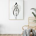 grafika 50X70 cm wykonana ręcznie, plakat, abstrakcja, elegancki minimalizm, obraz