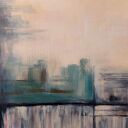 Abstrakcja - ręcznie malowany obraz akrylowy 90x70 cm