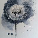 Dmuchawiec - akwarela Rembrandt 18x12,5 cm (bez ramy)