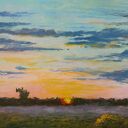 Pejzaż - obraz z suchych pastel w formacie 18/24 cm