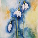 Kwiaty - akwarela formatu 40/30 cm
