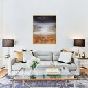 Gold rush 12 - abstrakcja strukturalna z metalicznym blaskiem (80x100 cm)