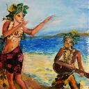Wyznanie miłości - obraz ręcznie malowany 30x50 cm