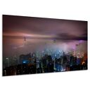 OBRAZ NA PŁÓTNIE Hongkong Miasto Nocą Wieżowce Panorama 120x80
