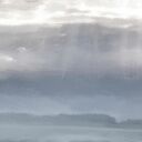 Obraz grafika na płótnie, 120x70, pejzaż, elegancki minimalizm, niebieski obraz, obraz do salonu