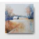 PEJZAŻ - akwarela formatu 25/25 cm