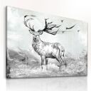 Obraz na płótnie - 120x80cm JELEŃ WIATR wysyłka w 24h